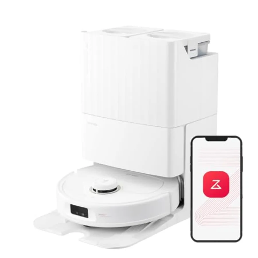 Qrevo MaxV Robot Vacuum and Mop FlexiArm Design Hot Water Re-Wash and Re-Mop Auto-Drying Self-Emptying 7000Pa Suction Built-in