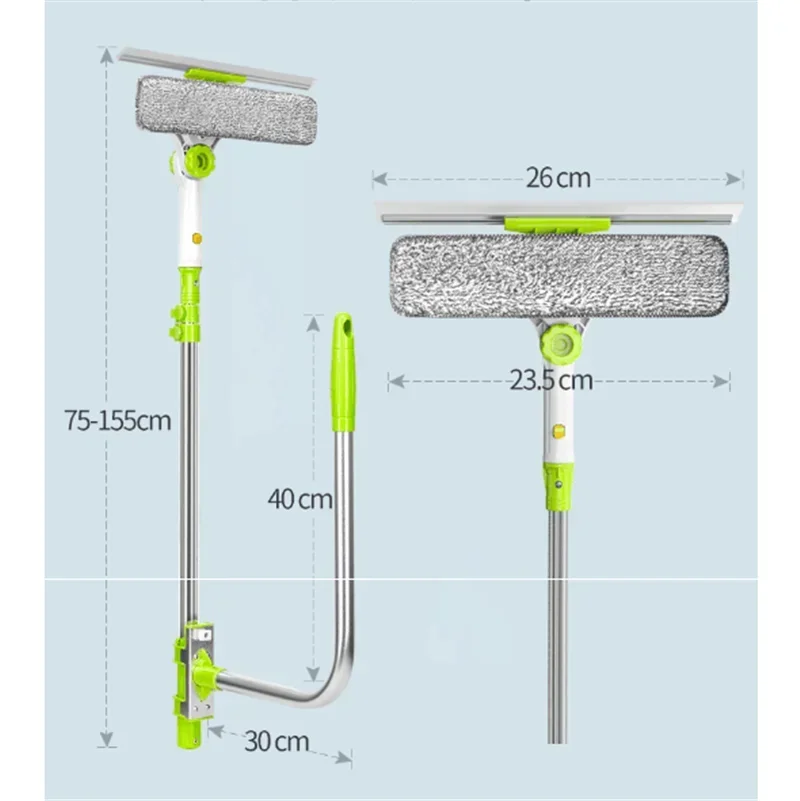 Hot Upgraded Telescopic High-rise Window Cleaning Glass Cleaner Brush For Washing Window Dust Brush Clean Windows