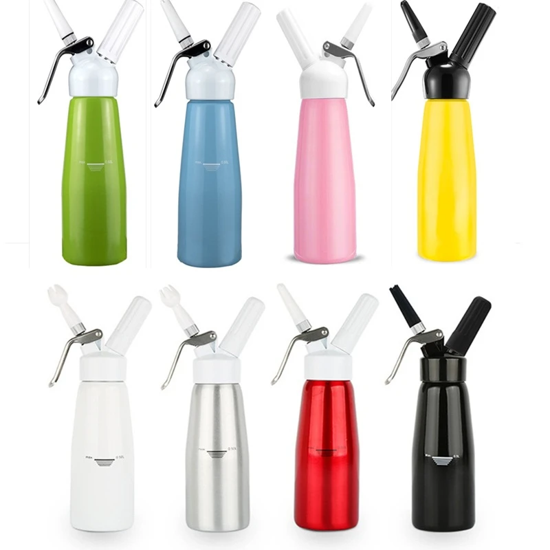 

500ML Cream Dispenser Whipped Whipper Artisan Cream Whipper with Decorating Nozzles Made of Aluminum Barware