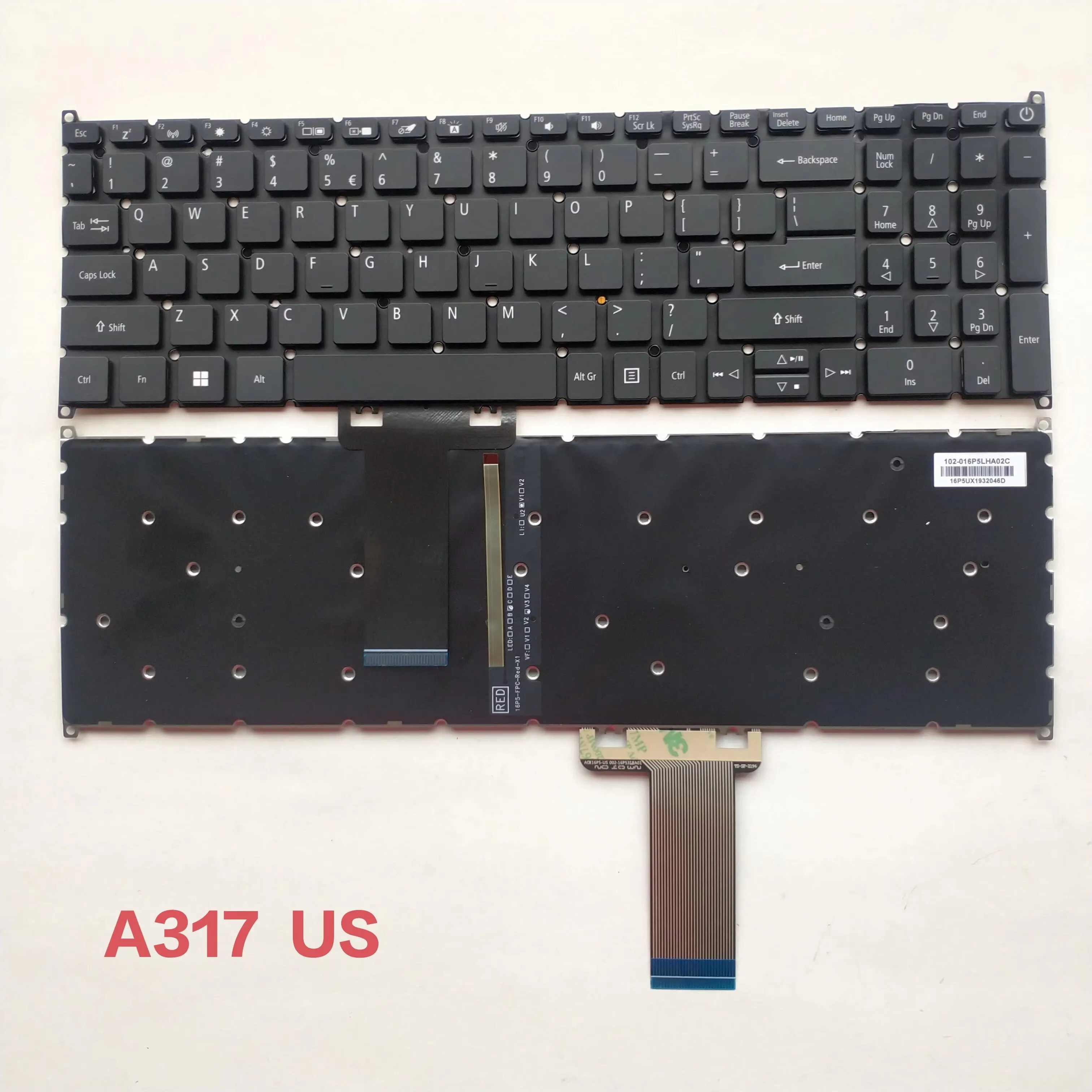 Keyboard for Acer Aspire A317 A317-51 A317-51g A317-51K A317-33 A317-52 A715-74G A715-75 A715-75G English US Layout