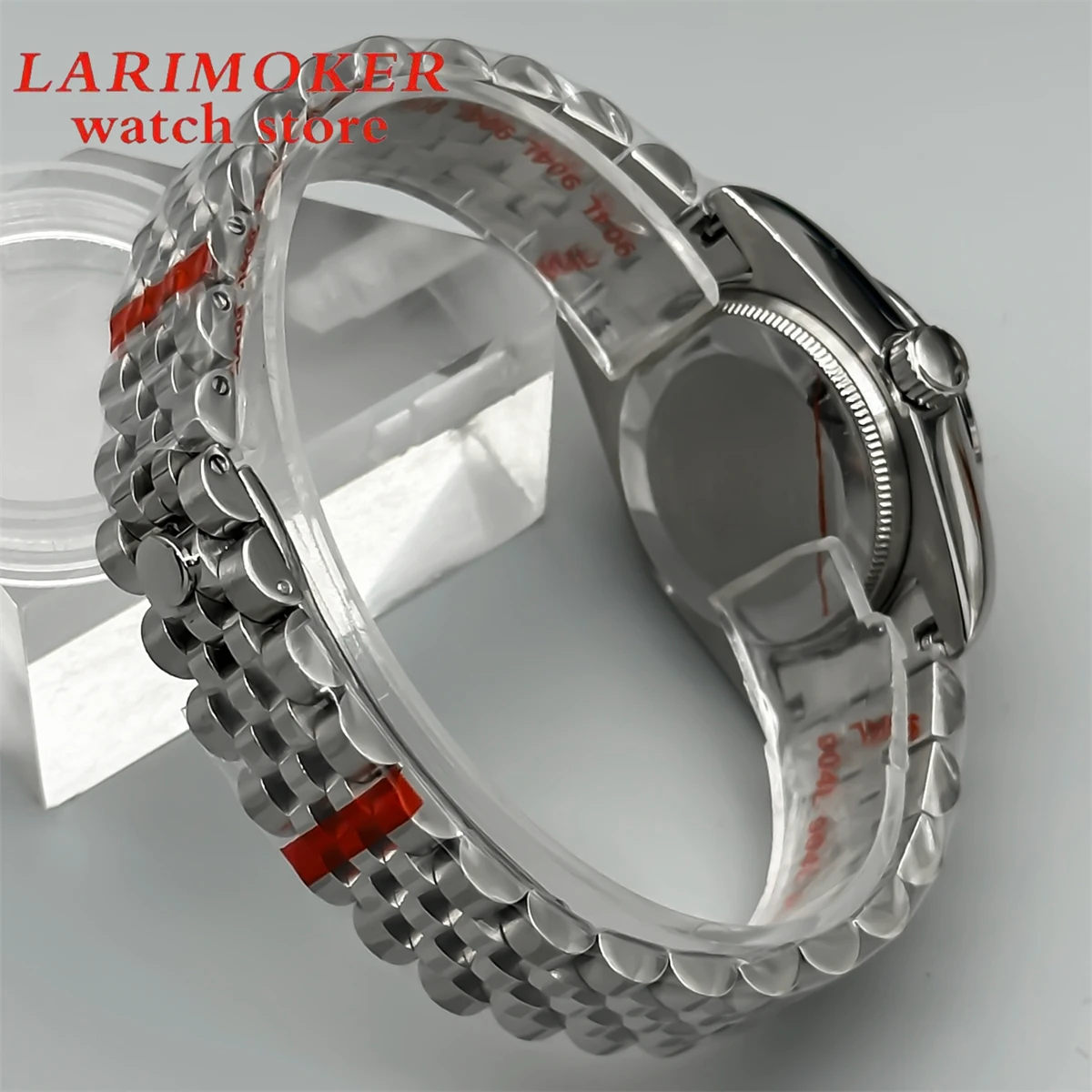 BLIGER 31mm NH05A Automatic Movement Women's Mechanical Diving Ring Rose Silver watch Fritillary dial stainless steel strap