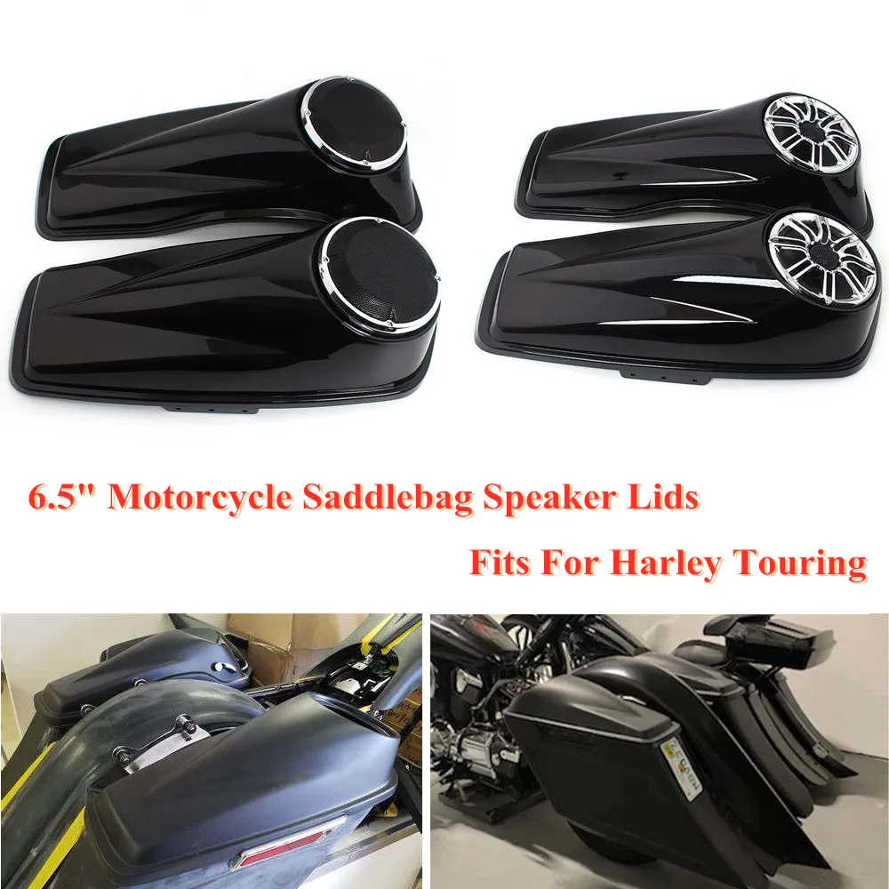 

Motorcycle 6.5" Saddlebag Speaker Lids For Harley Touring Electra Glide Street Glide Road King Ultra-Classic FLHTCU 2014-2020