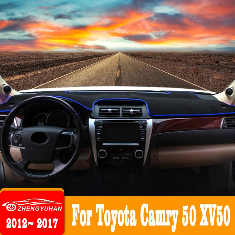 Car Dashboard Cover For Toyota Camry 50 XV50 2012 2013 2014 2015 2016 2017 Instrument Platform Desk Mats Pad Carpets Accessories