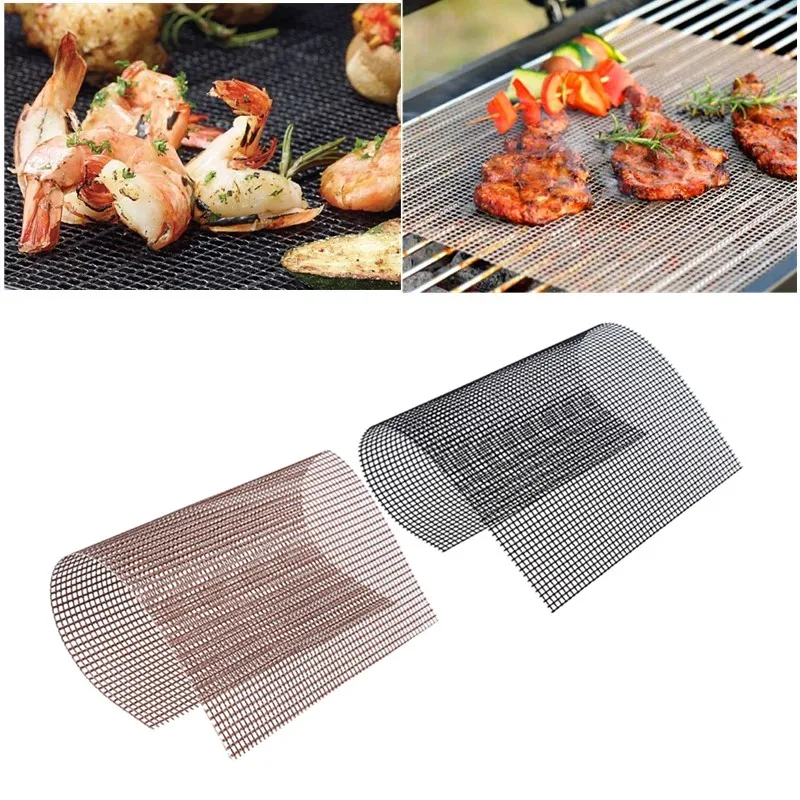 

40*30cm Non-stick Barbecue Grilling Mats Outdoor Picnic Baking Sheet Pad Reusable Cooking Plate Heat Resistance BBQ Grill Mat