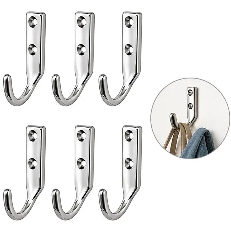 Retail 6 Pack 316 Stainless Steel Wall Hooks For Garage Kitchen