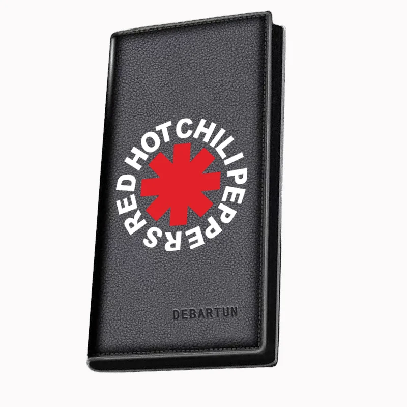 

Red star band name emblem Men's Long Wallets Business Stylish Printing Design Casual Use Christmas Valentine's Father's Day Gift