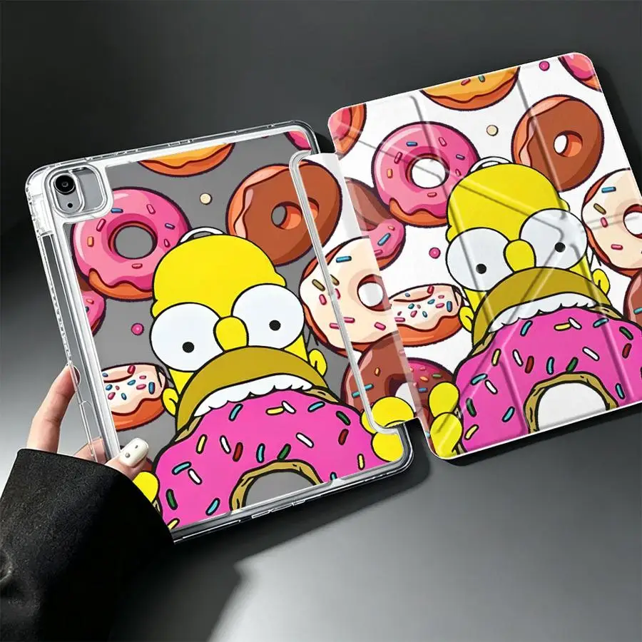 Cartoon The S-simpsons With Pen Slot Cover Tablet Case For Samsung Galaxy Tab A11 S9 Plus A9 Plus S7 FE S8 A8 S10 Lite