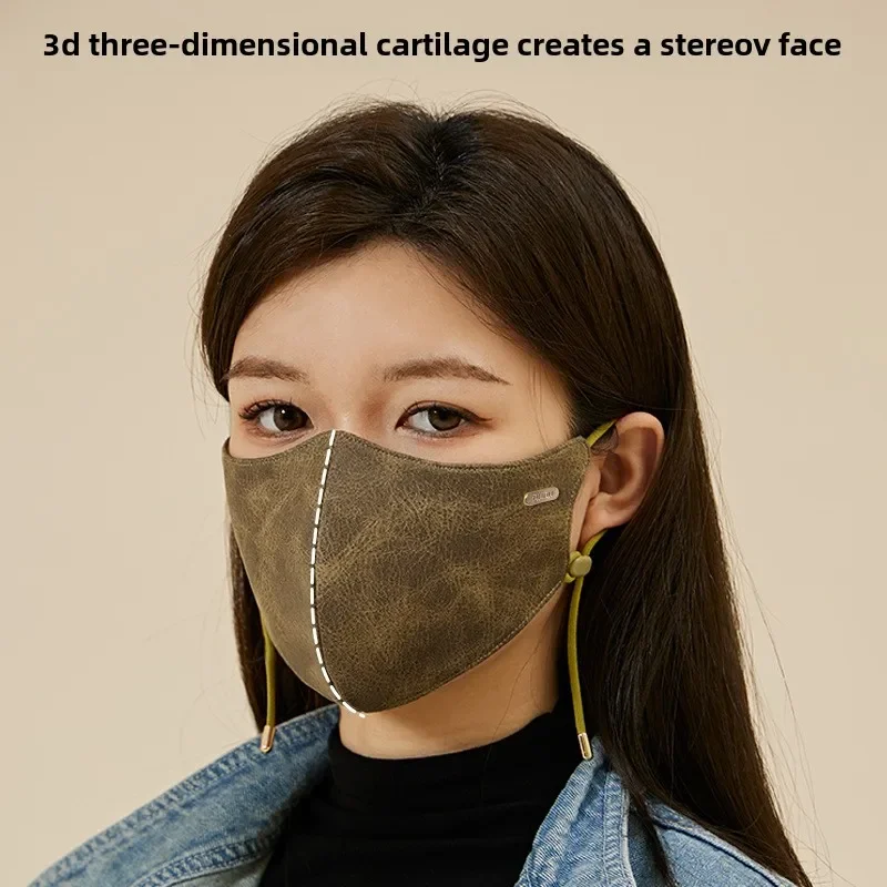 Bose moisturizing masks are windproof and cold-proof in winter, thickened, high-value fashion masks, suede thermal .