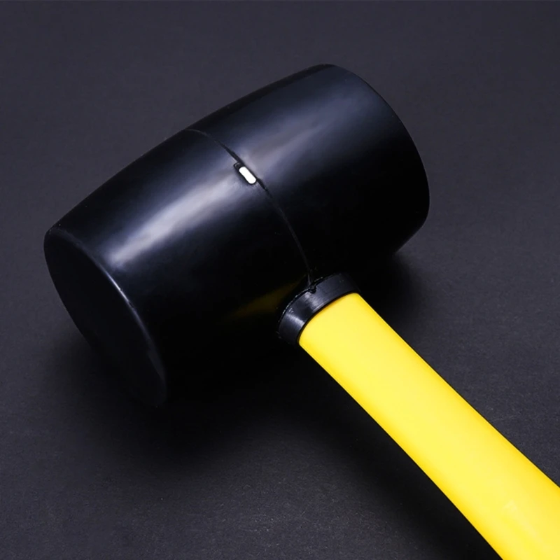 Rubber Hammer Double Side Household Rubber Mallet Hand Tool For Outdoor Car Repair Woodworking Door Floor Tile M4YD