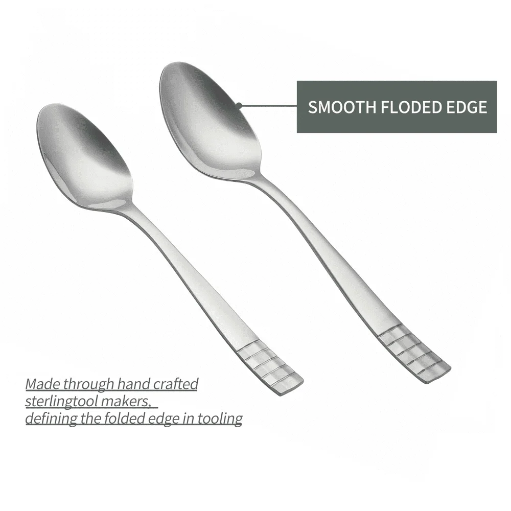 مجموعة أدوات مائدة من الفولاذ المقاوم للصدأ مكونة من 40 قطعة لـ 8 أشخاص، أدوات مائدة فضية كاملة للمطبخ المنزلي، أواني آمنة للاستخدام في غسالة الأطباق