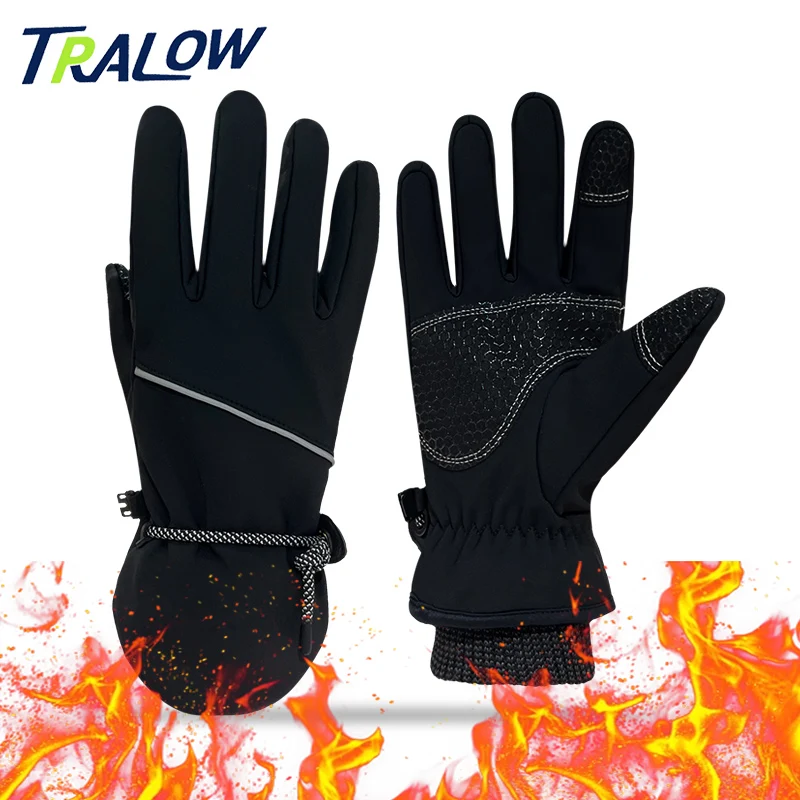 

TRALOW Winter Gloves Men Women,Waterproof Windproof Touchscreen Thermal for Cold Weather Outdoor Running Cycling Hiking Skiing