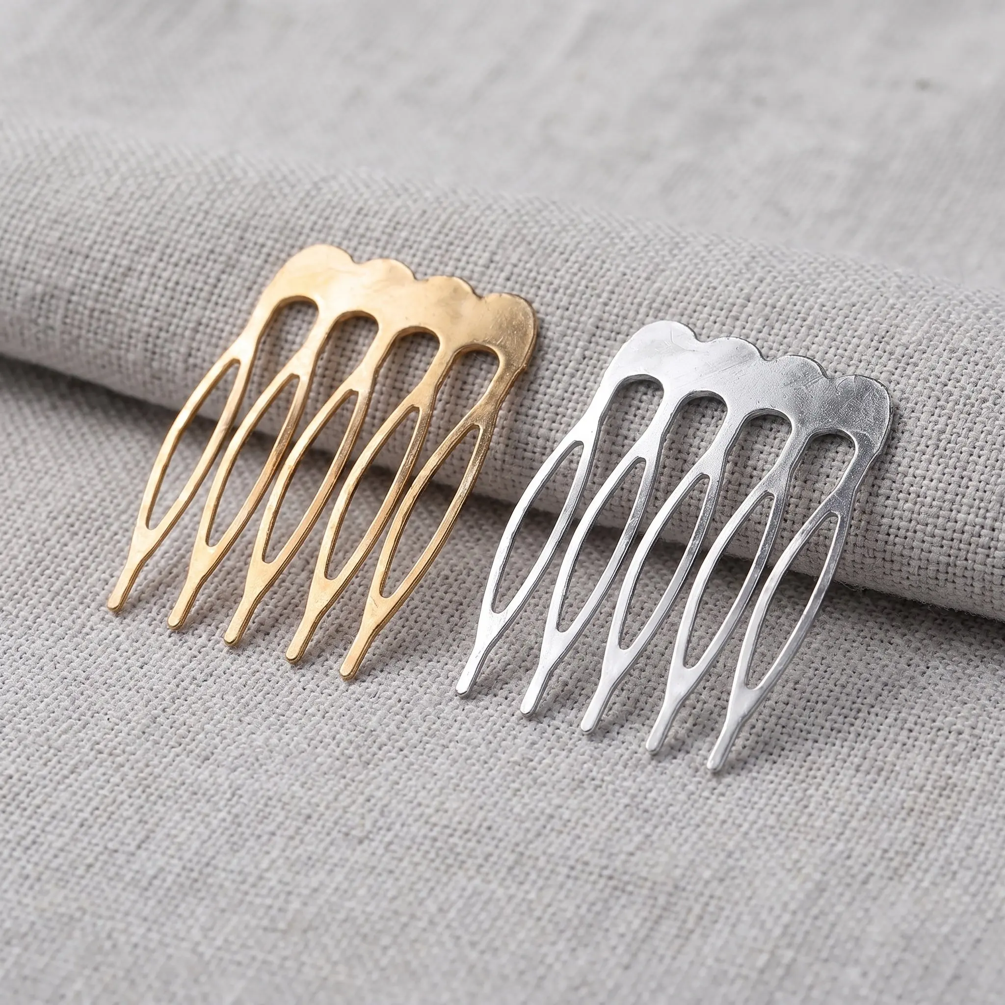 24 Pcs Bridal Veil Hair Combs 5 Teeth Hair Sided Combs For Bridal Wedding Hair Accessories Fascinator Base Craft Combs