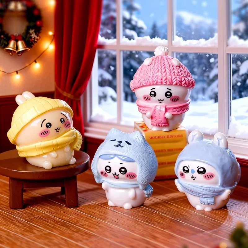 Nime Chiikawa Inverno 2026 Novo Estilo Criatividade Caixa Surpresa Decorações de Casa Decorações de Mesa Desenho Animado Kawaii Adorável