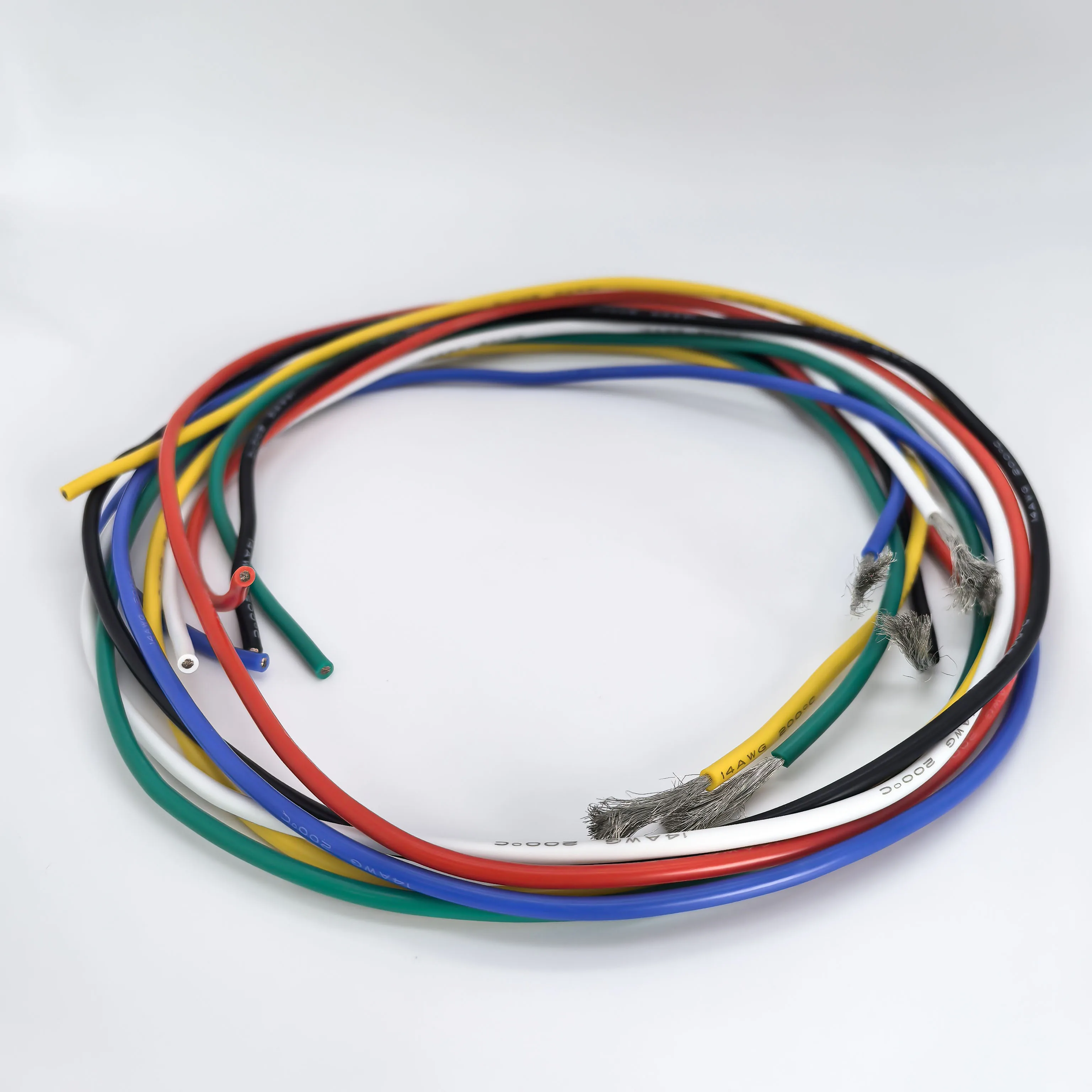 Kit de cables de conexión de cobre estañado trenzado, 6 colores, calibre 16-18-20-22-24-26-28-30, rojo, negro, amarillo, azul, verde y blanco