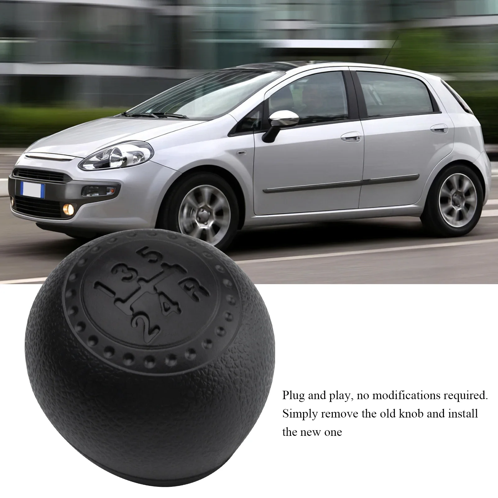 5 Speed Car Manual Gear Shift Knob Black Fit For FIAT PUNTO 188 04 09 06 08 10 11 NEW