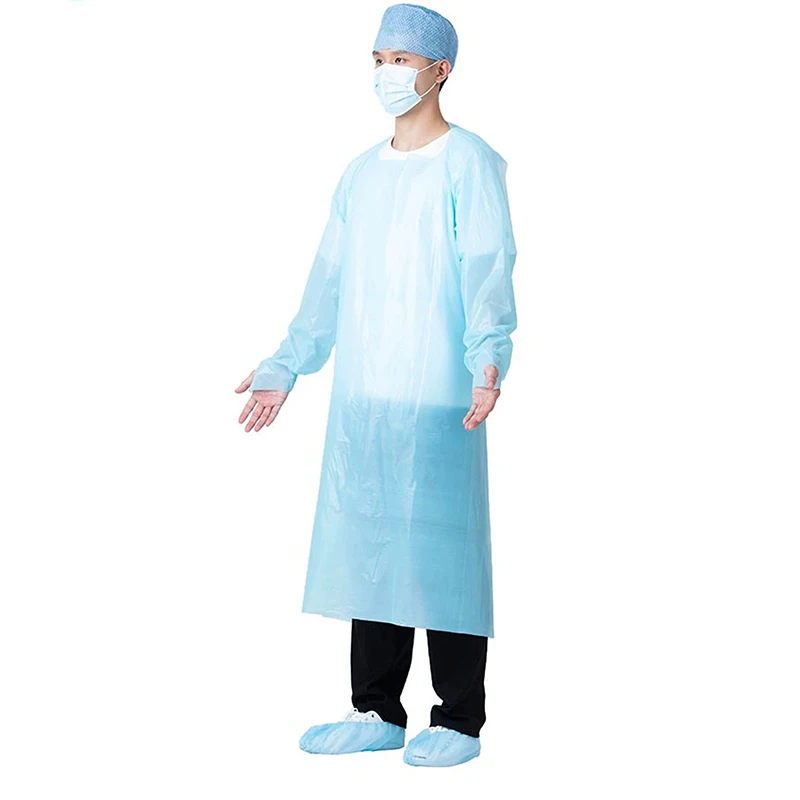 1Pcs Disposable Medical CPE Isolation Grown Plastic Apron Individual Packing