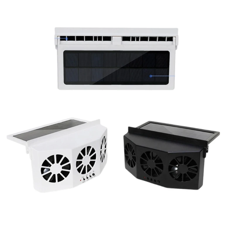 3 Head Coolers Car Fan USB/Solar Energy Cooling Vent Exhaust Portable Car Coolers Fan Exhaust Fan Car Radiator