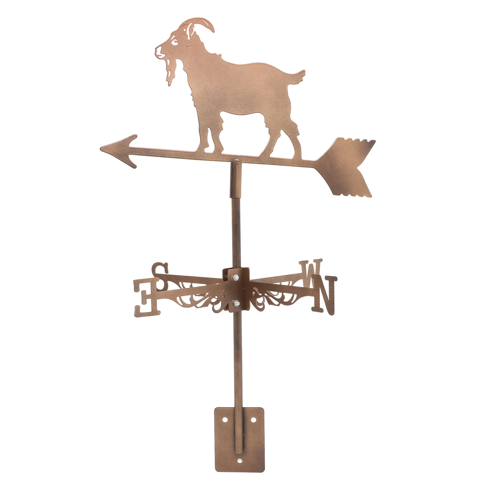 

Stainless Steel Goat Wind Vane Outdoor Metal Weather Vanes Roof Mount for Garden Patio Decoration Wind Direction