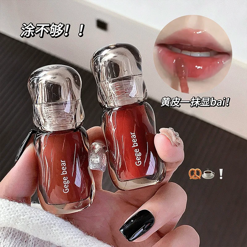 Gelee Spiegel Lip Glasur Kristall Glanz Lip Tint Nicht-stick Lip Tint Anhaltende Kosmetische Flüssigkeit Feuchtigkeitsspendende Make-Up Luxus Frau