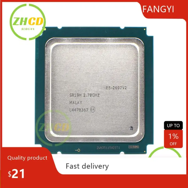 Intel Xeon For E5 2697 V2 2.7GHz 30M QPI 8GT/s LGA 2011 SR19H C2 E5 2697V2 CPU The CPU is 100% working properly