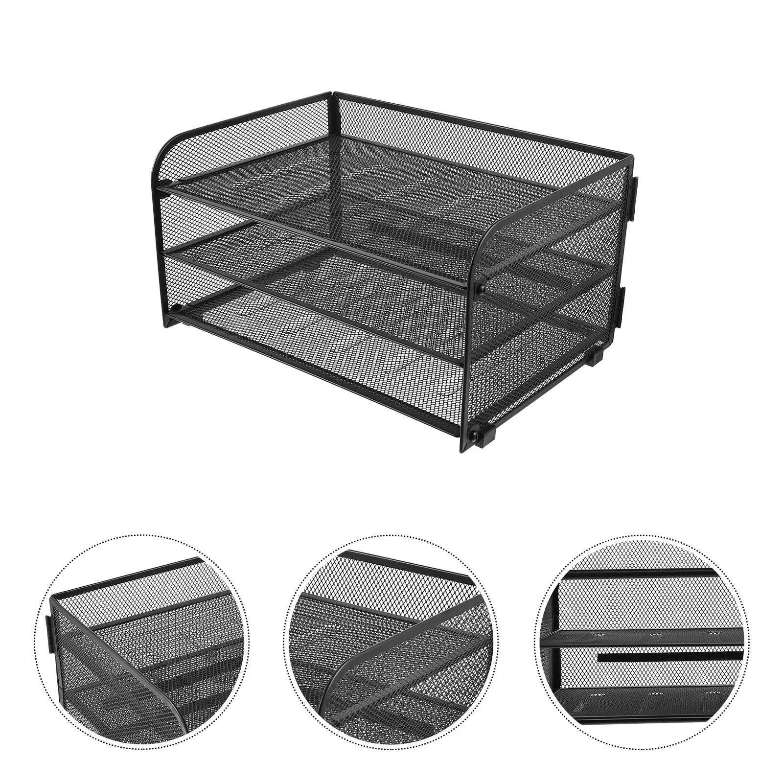 

3-Tier Stackable Paper Tray Desk Organizer Desktop Document Holder File Organizer for Office Home Classroom Tray for Desk