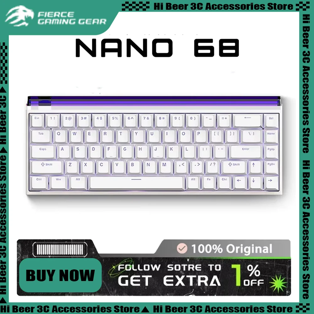 New Madlions NANO68 Mechanical Keyboard Magnetic Switch Wired RGB 8k Return E-sports Gaming Keyboard Office Pc Gamer Accessory