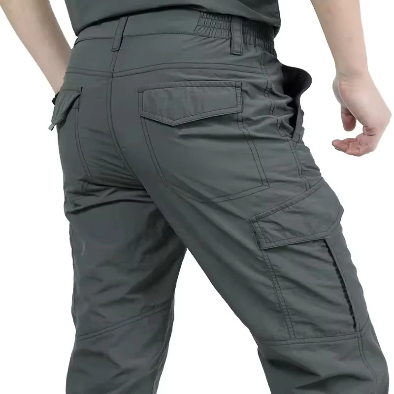 2025 Outdoor Waterproof Tactical Cargo Pants Men Breathable Summer Casual Army Military Long Trousers Male Quick Dry Cargo Pants