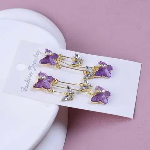 8 best sales बैंगनी बालियां - №5