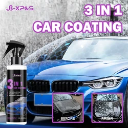 3 in 1 Car Ceramic Coating Nano Super Hydrophobic Protection Polishing Spraying Quick Coat Glass ,Wheel & Paint Care JB XPCS 44