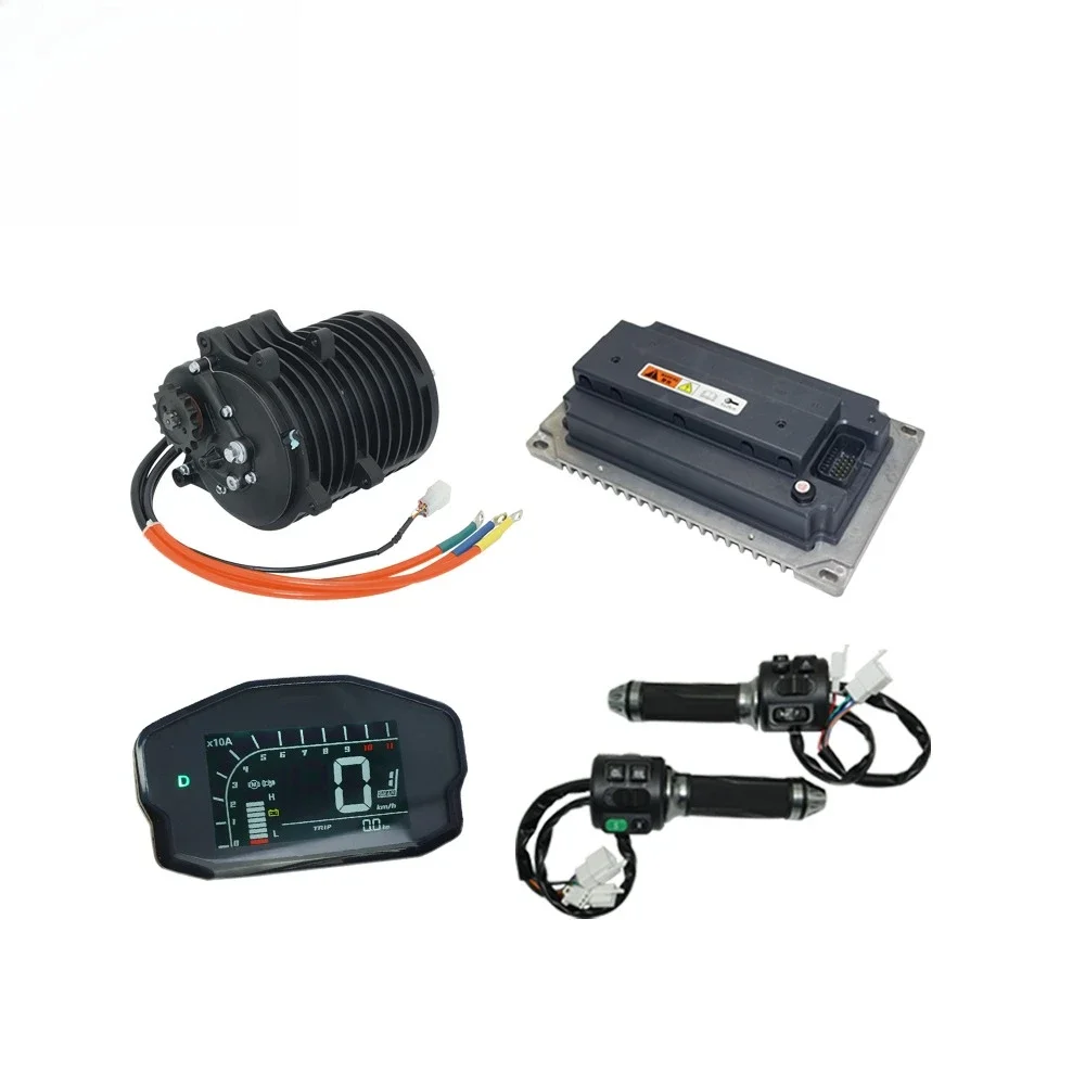 

QS 138 3KW V3 72V 100KPH Medium Drive Motor Conversion Kit with Electric Motorcycle Large Cooling Panel EM200-2 Controller