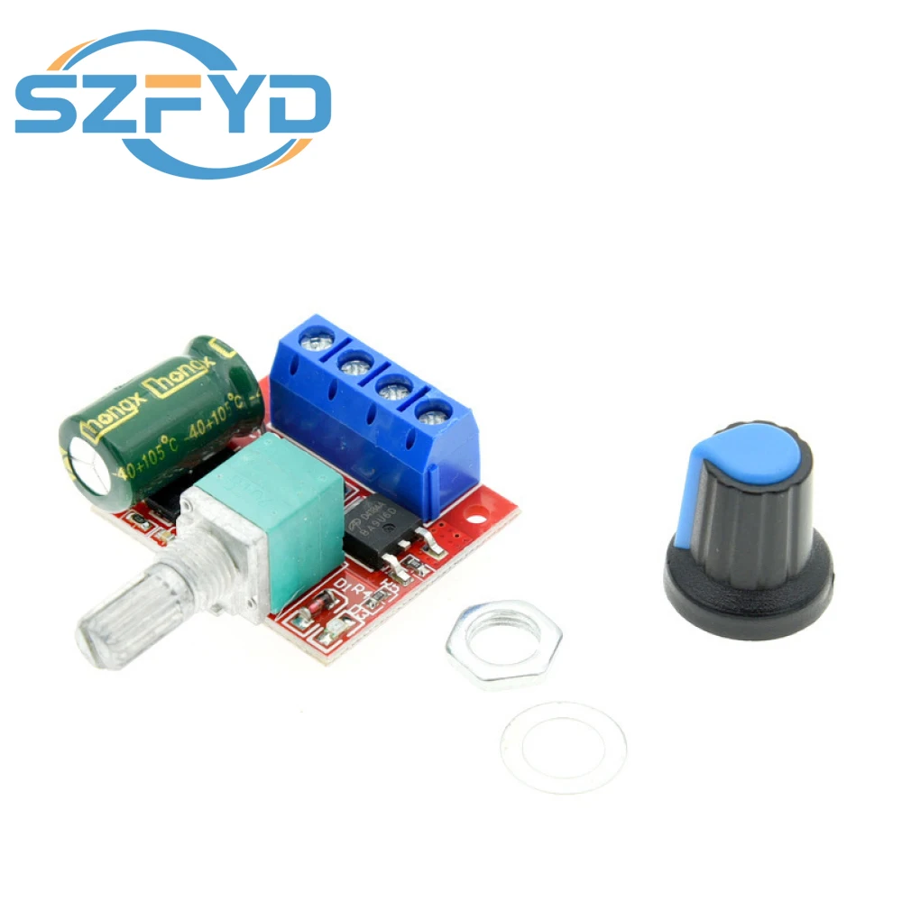 Mini controlador de velocidad motor DC PWM 12V 90W regulable - imagen 5