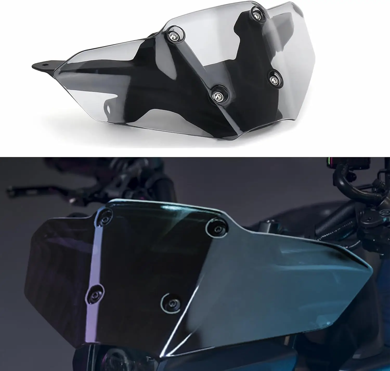 

Комплекты дефлекторов лобового стекла для Yamaha MT-09 mt09 2024-, мотоциклетный акриловый черный кронштейн, передний ветрозащитный дефлектор, новый Win