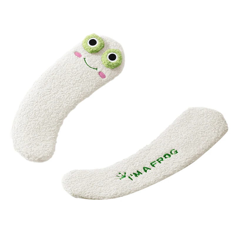 Toilet Seat Cover with Lifter Cute Frog Fuzzy Soft Thicker Warmer Washable Toilet Cover Pads