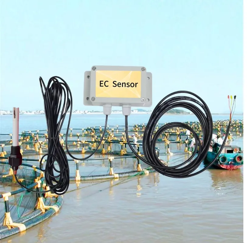 SENSOR KUALITAS AIR EC 4-20MA RS485 TAHAN KOROSI PRESISI TINGGI untuk MENGUKUR KONDUKTIVITAS PORTABEL dalam HIDROPONIK