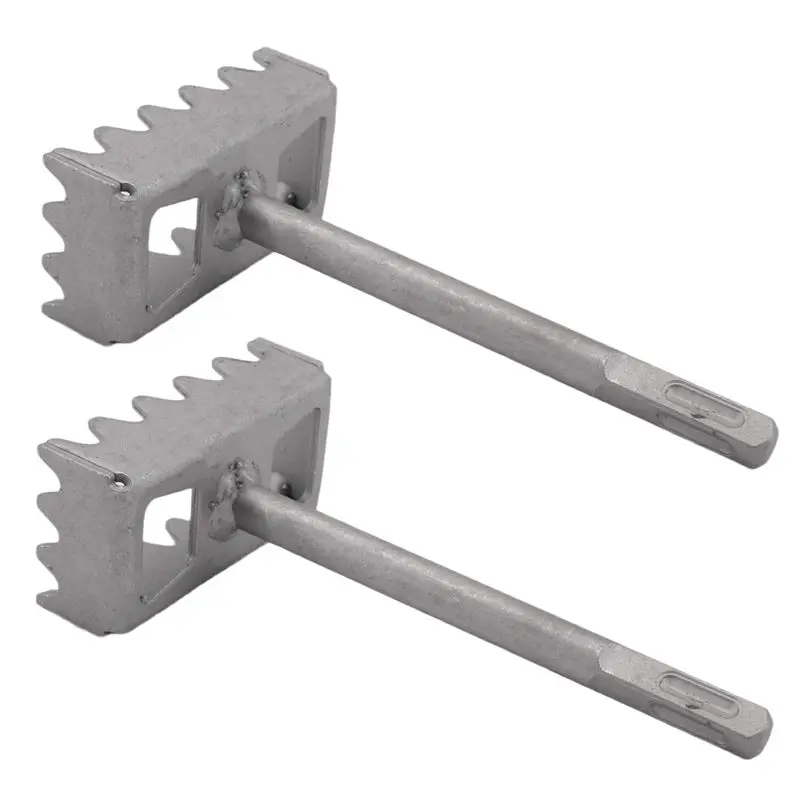 A11I SDS Plus Square Hole Cutter Electrical Junction Boxes Hole Cutter Wall Punch Tool 2 Pack