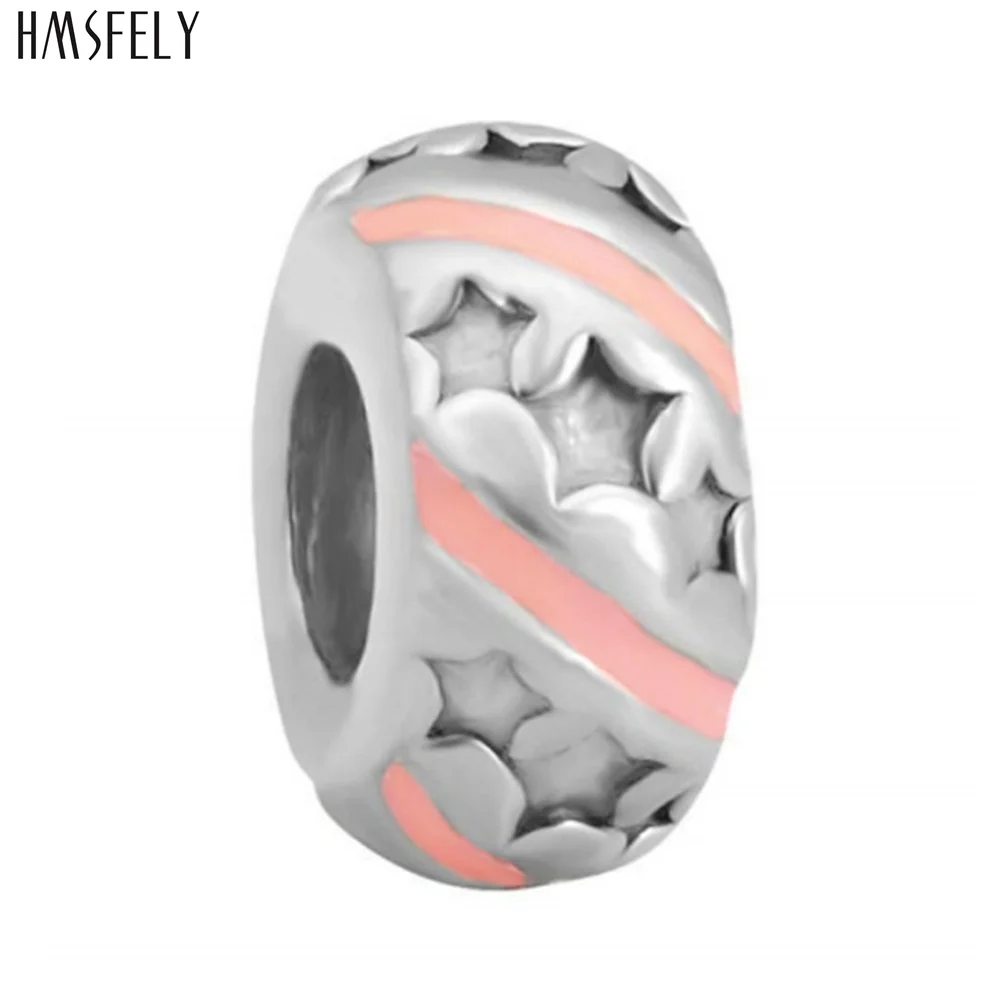 HMSFELY Round Spacer Beads For Charm Women Bracelet Jewelry Making Accessories Bead 316l Stainless Steel Beads