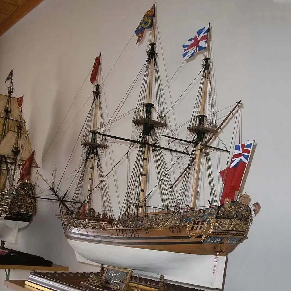 1/50 wooden sailboat model material French Royal Caroline ship model assembly kit