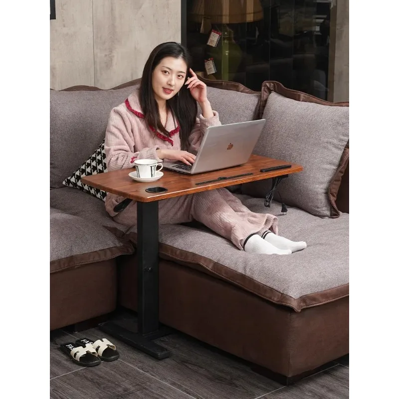 Unique Computer Office Table Living Room Furniture Caffe Table Mobile Wood Dining Tables Up And Down Adjust Bedside Furniture