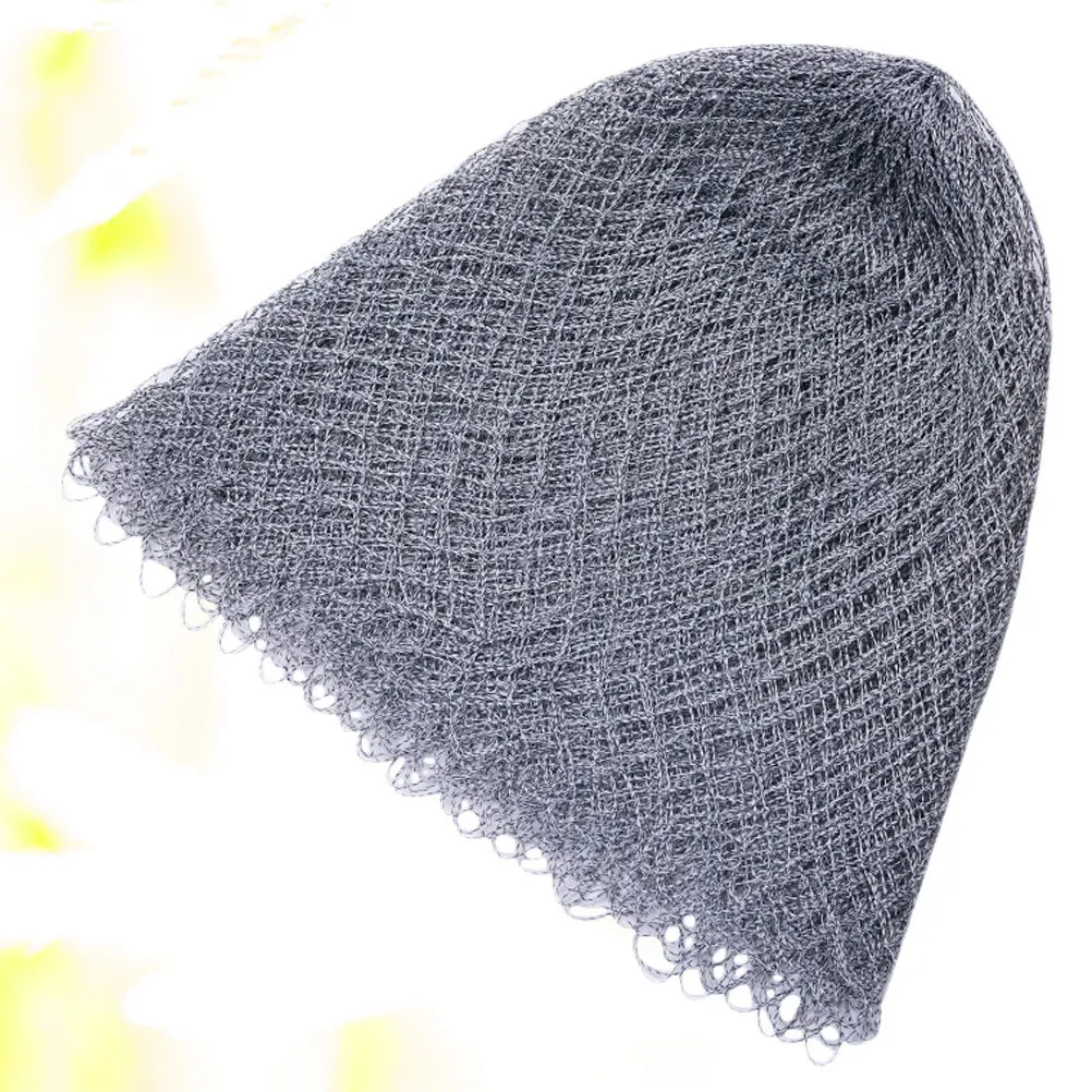 رأس شبكة صيد السمك فضي رمادي 60 قسط قوي شبكة واسعة سميكة الأسماك الروبيان اصطياد حوض السمك أداة تنظيف