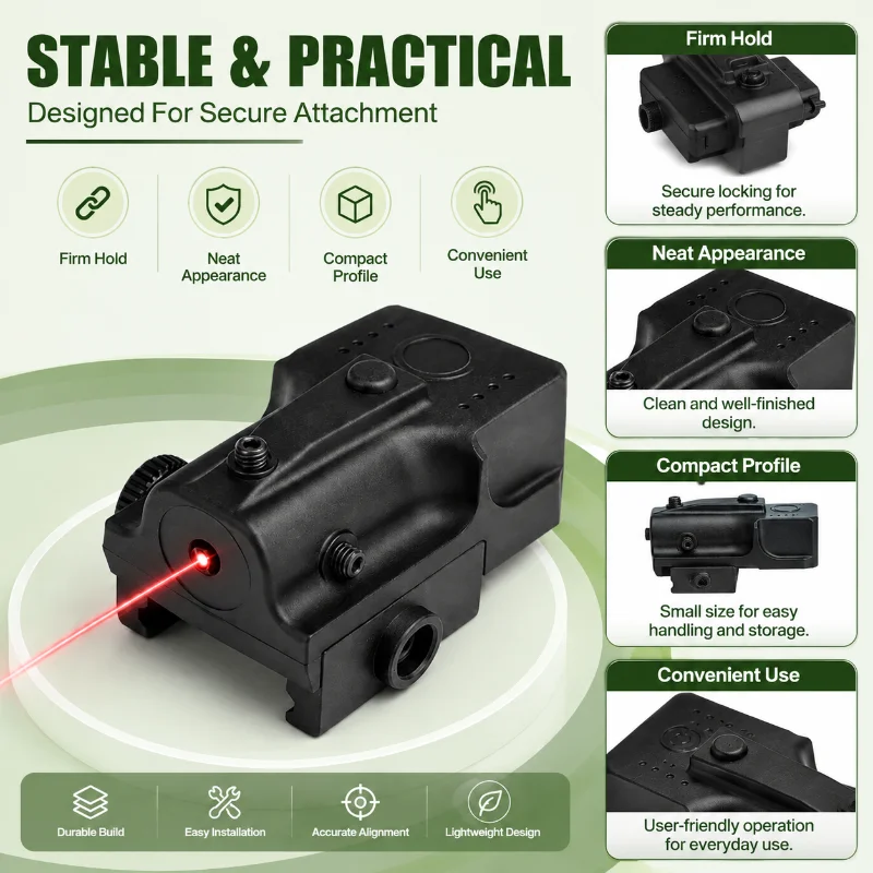 Precision Adjustable Mini Red Indicator Light Under Pendant Accessory Compatible with 20mm Rail