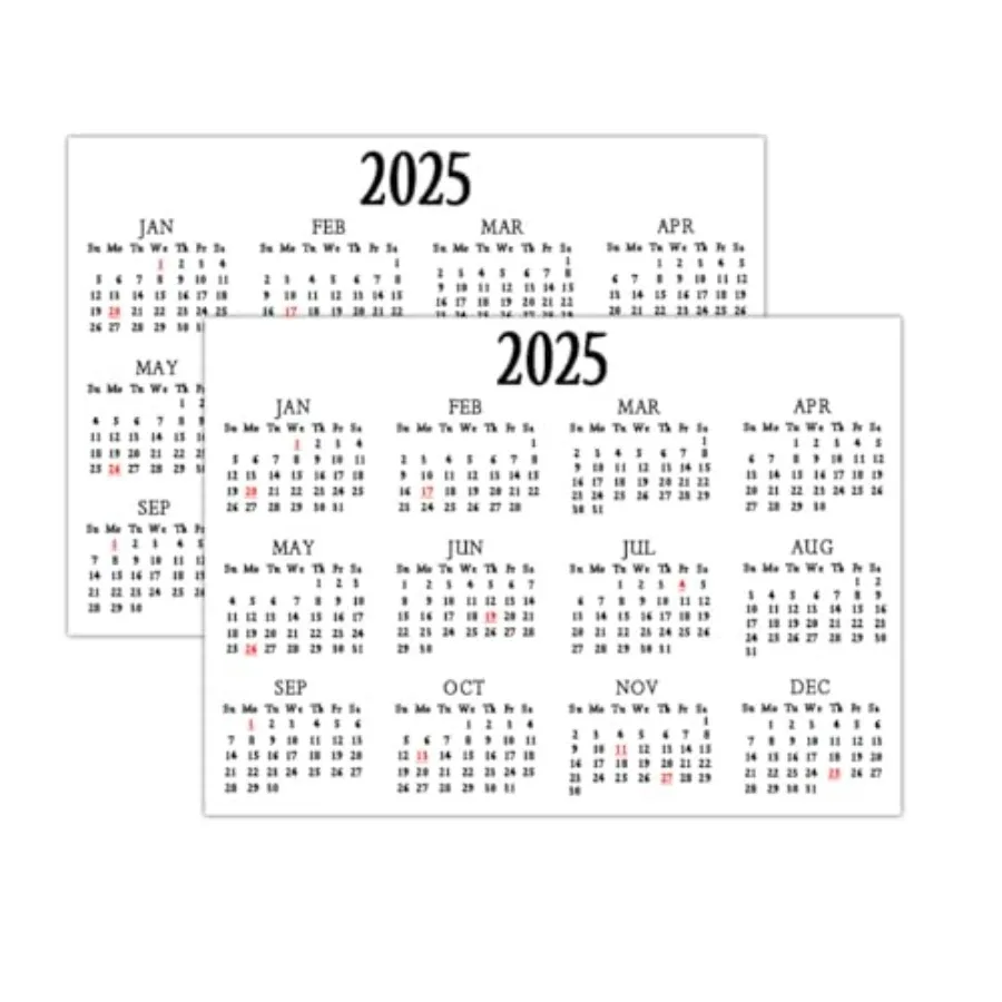 2025 Calendar Stirs Labels 5 * 7 Inch 2025 Mini Planner Calendar Stirs Removable Monthly Planner Schedule Decals Strips for Not