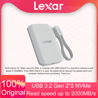 Lexar ES5 Type-C PSSD USB3.2 Gen 2*2 Read up to 2000MB/s Portable Solid State Drive External Hard Disk for iPhone Camera Desktop
