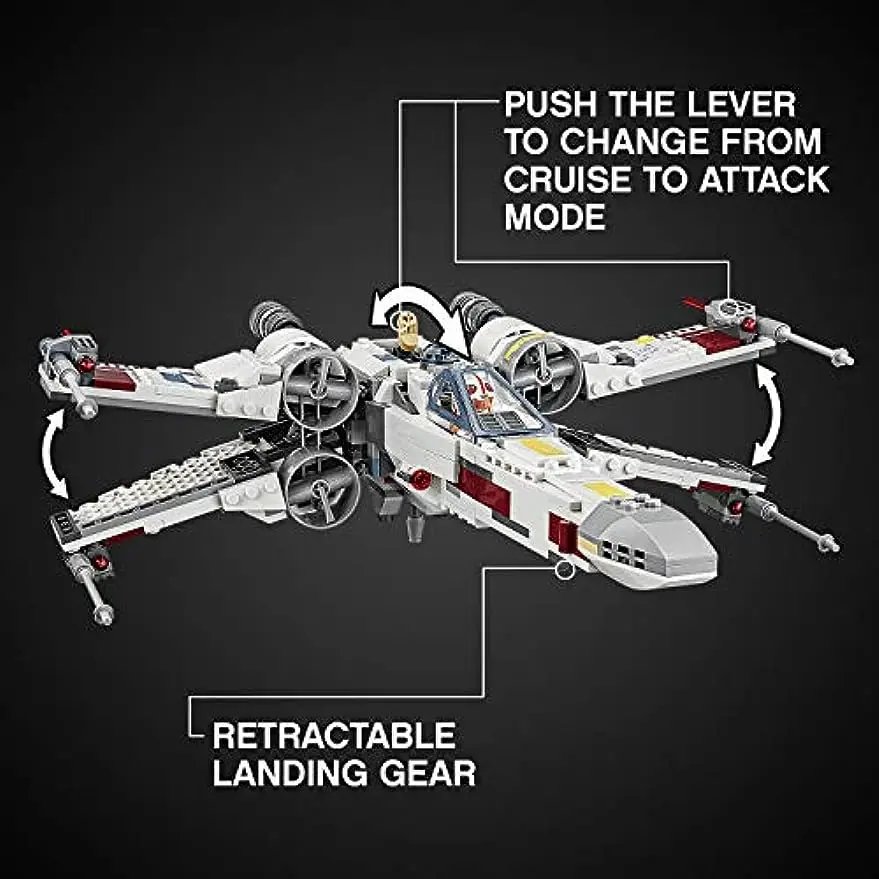 Décennie s de construction de modèle d'avion Starjean pour garçons, ensemble cadeau, briques, étoiles, guerre de l'espace, X-OO, 75218, 05145, 81090, 60003, 19030