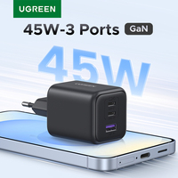 UGREEN 45W GaN Charger PD3.0 PPS QC3.0 USB C Fast Charger For Samsung S25 S24 Ultra iPhone 17 16 15 Pro Max iPad Xiaomi Tablet