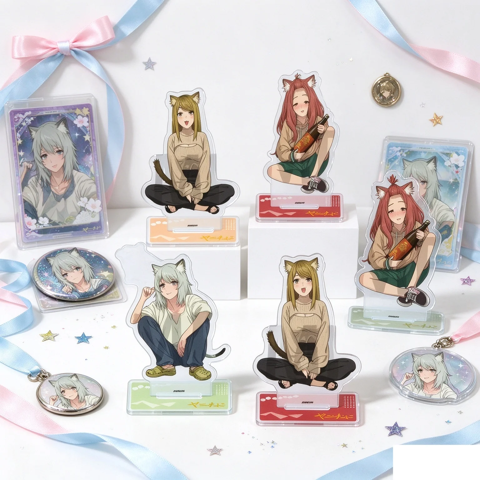 Classic Hot 15CM Anime Chainsmoker Cat Model Action Figure Peripheral Collection Acrylic Stand Model Decorations Gifts Keychain