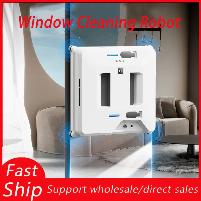 

2800Pa Window Cleaner Robot Large Suction Smart Water Spray Window Washer Robot Multiple Cleaning Modes Household Clean Glass