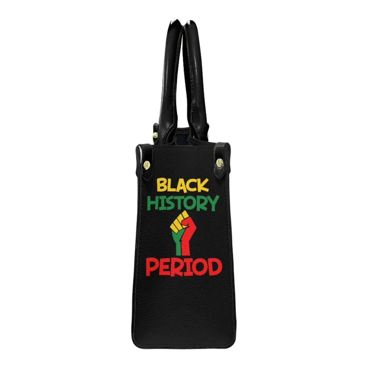 Black History-Bolso de cuero con correa de hombro larga para mujer, bolsa de mensajero portátil, bolso de compras para niñas, puño de período de historia, diseño creativo