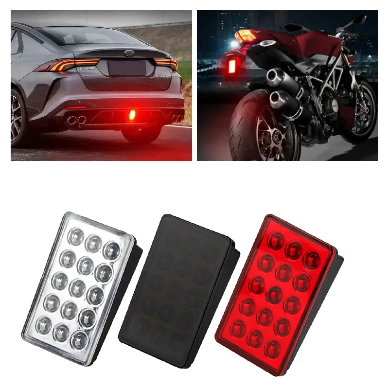 12V Car F1 Style LED Brake Indicator Light 15LED Automatic Flash Warning Light Safety Signal Light General Motors Parts