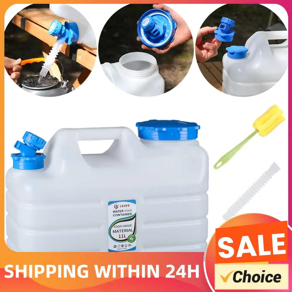 11L Water Bottle Camping Large Capacity Water Pouch With Detachable Faucet Food-Grade Car Water Tank Camping Fishing Bucket
