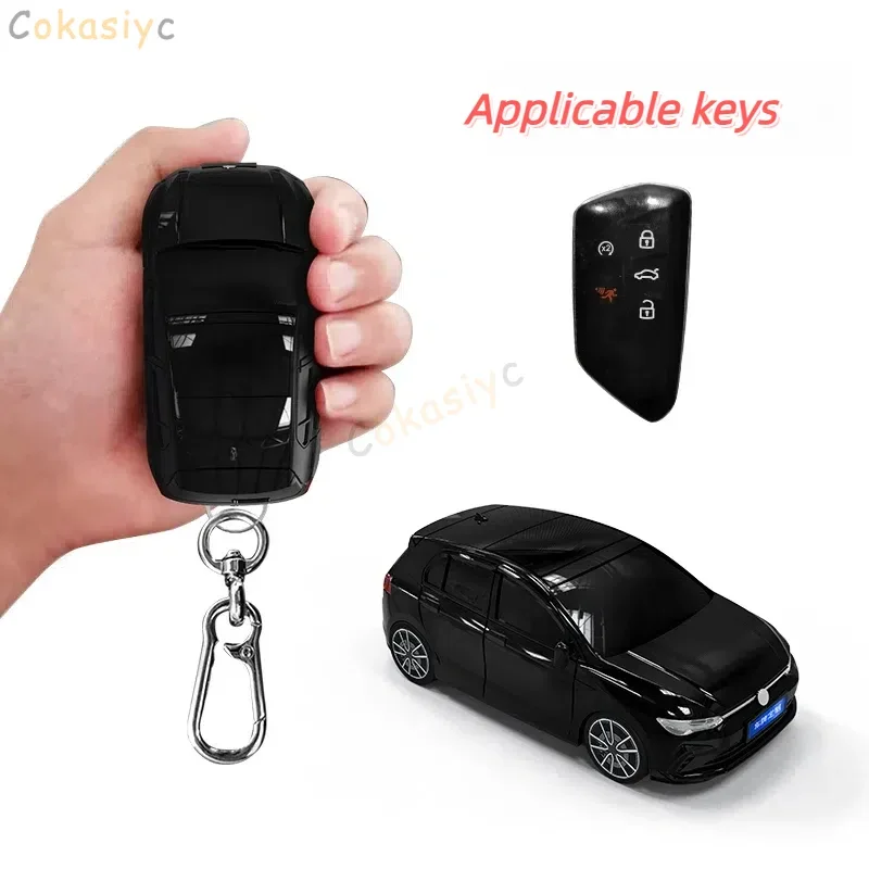 Car models styling key case for VW Golf 8 Mk8 GTI GTD R ID3 ID4 2020 2022 2024 3 5 button key cover fob holder keychain